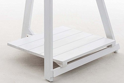 CLP Lavagna Promemoria Dagmar Stile Rustico – Scaffale a Scaletta Deco Shabby Chic I Scaffale Porta Piante con Lavagna I Scala con Struttura a Cavalletto Design Bianco - 6