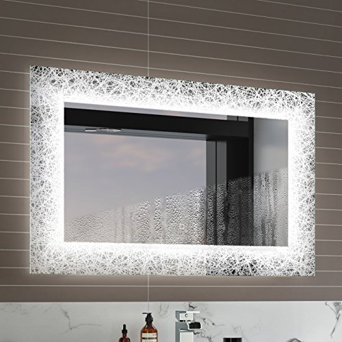 soak Specchio di Design per Bagno con Illuminazione a LED, Sensore Luce e Antiappannamento, 900 x 600 mm - 3