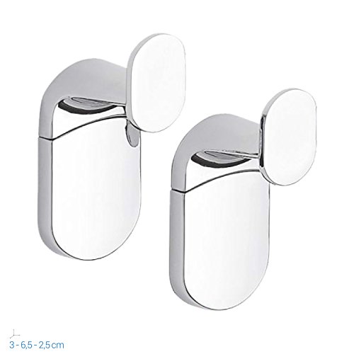 METAFORM Set Accessori Bagno Kit Completo Zero Cromo 5 Pezzi in Acciaio Cromato e ABS - 5
