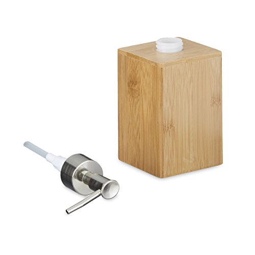 Relaxdays Set porta accessori per bagno, con porta-spazzolini e porta-sapone, 4 pezzi totali, in colore naturale - 5
