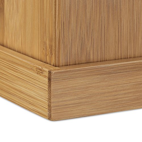 Relaxdays Set porta accessori per bagno, con porta-spazzolini e porta-sapone, 4 pezzi totali, in colore naturale - 6