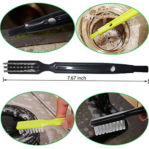 Cucina Bagno Spazzole Piastrelle Per Pulire Le Fughe Ed Eliminare La Muffa Superficiale (4 Spazzole Incluse) Verde - 7