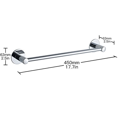 Wangel Portasciugamani Da Parete 40cm, Colla Brevettata + Autoadesivo, Acciaio Inossidabile, Finitura Lucida - 4
