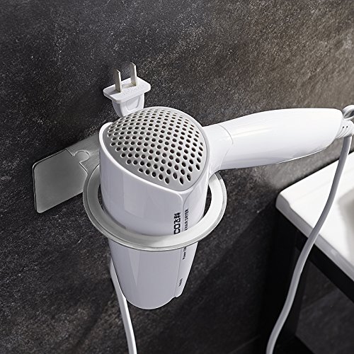 HBlife Supporto per asciugacapelli Porta Asciugacapell in Acciaio Inox 304 da Parete Wall Mount Per Bagno - 3