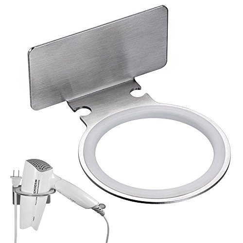HBlife Supporto per asciugacapelli Porta Asciugacapell in Acciaio Inox 304 da Parete Wall Mount Per Bagno - 8