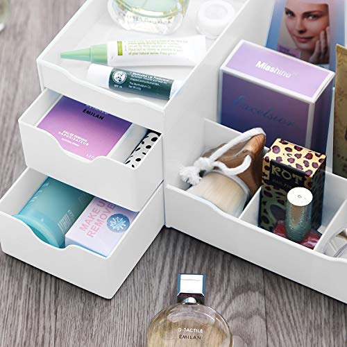 Porta Cosmetici Con Cassetti Di Uncluttered Designs (Bianco) - 5
