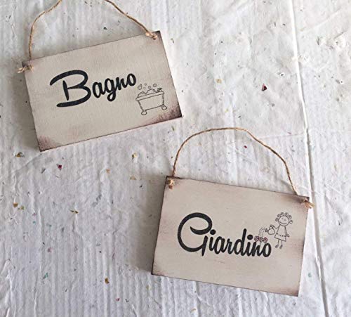 Targhette in legno per stanze: cucina, bagno, camera da letto, lavanderia - 6