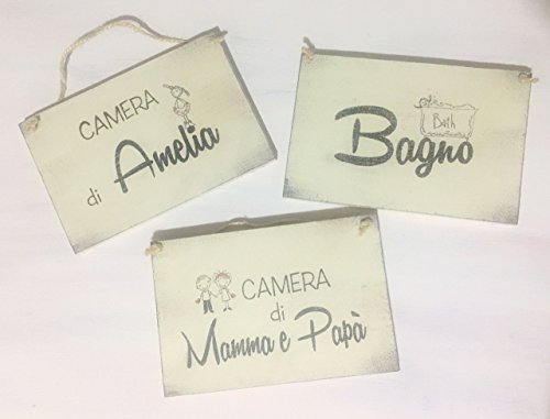 Targhette in legno per stanze: cucina, bagno, camera da letto, lavanderia - 8