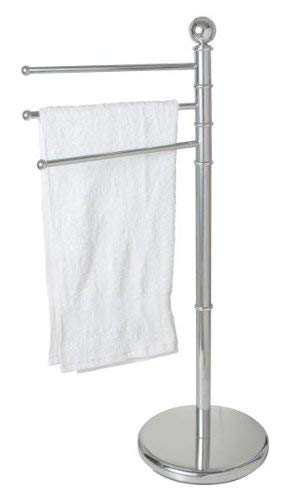 Wenko 15148100 Portasciugamani e appendiabiti esclusivo, 3 bracci girevoli, cromato, 48,5x90x28,5 cm - 2