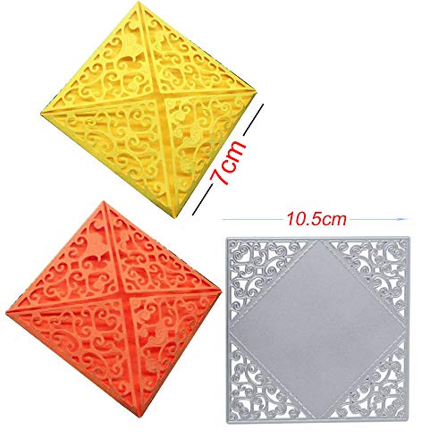 JNCH 3pz Fustelle Stencil Cutting Dies Decorazione per Scrapbooking Fai da Te Album Goffratura Biglietti Inviti Carta - 4