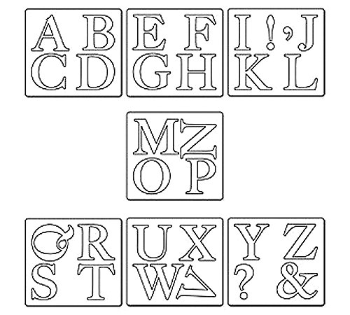 Sizzix 655128 Bigz Alfabeto, Set di 7 Fustelle Serif Essentials - 2