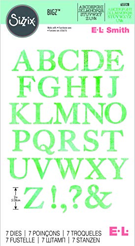 Sizzix 655128 Bigz Alfabeto, Set di 7 Fustelle Serif Essentials - 3