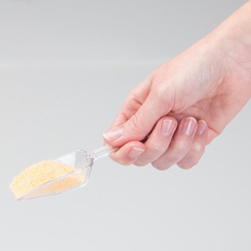 InterDesign Basic Sessola per dosare, Piccolo mestolo da cucina in plastica, Set da 8 palette multiuso, trasparente - 4