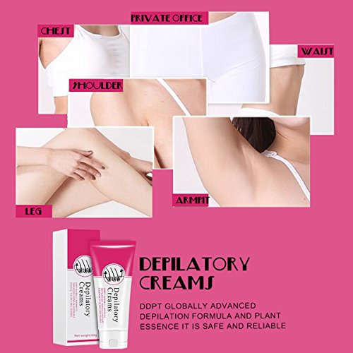 Crema Depilazione Gel Depilatorio | BINKBANGBANGDA Professionale Naturale Indolore Depilatoria Lenitiva Rinfrescante Rapido Ed Efficace Cura Della Pelle Maschio E Femmina Portable Per Bikini Necessità ( 60ML ) - 3