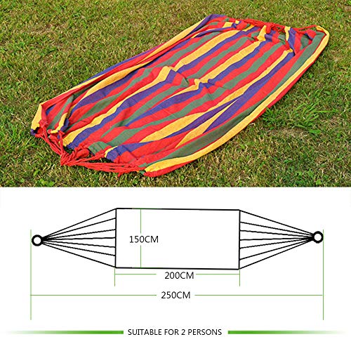 Easy Eagle Amaca da Giardino per 2 Persone | Massima Capacità di Carico 300 kg (200 x 150 cm) | con Barre per la Diffusione | Amache Doppia per Esterno Interno Campeggio Viaggio – Rosso - 4
