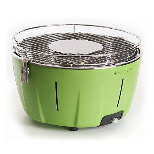 Classe Italy InstaGrill Barbecue Senza Fumo, a Carbone, Portatile, Verde, 36x36x22 cm - 11