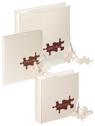 Walther Design GB-173 Puzzle Libro Degli Ospiti, 144 Pagine Bianche, 23 x 25 cm - 2
