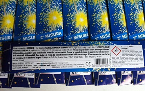 100 pz Candeline 2° misura scintille bastoncino luminoso pirotecnico stelline festa - 3