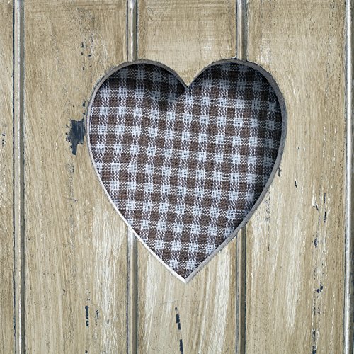 Rebecca Mobili Armadietto Shabby, cassettiera Camera da Letto, 2 cassetti 1 Anta, Stile Shabby, Legno paulonia, Bianco Beige - Misure: 84 x 37 x 31 cm (HxLxP) - Art. RE4415 - 6