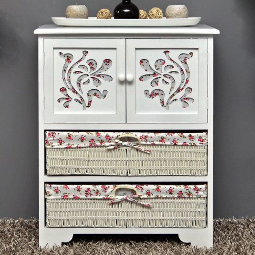 Country House Dresser disimpegno mobiletto del bagno 60 x 73 cm Mensola credenza con legno decorazione intaglio - 2