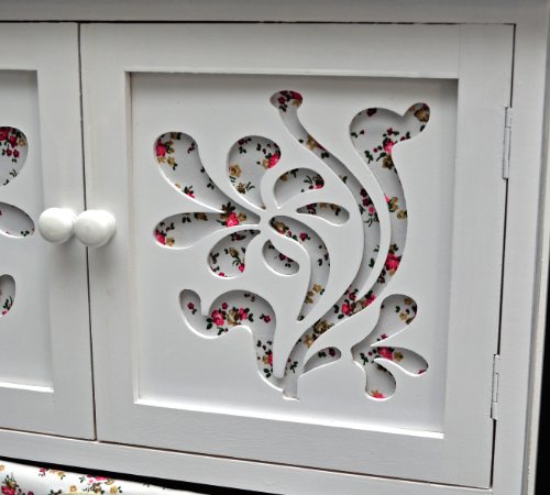 Country House Dresser disimpegno mobiletto del bagno 60 x 73 cm Mensola credenza con legno decorazione intaglio - 3