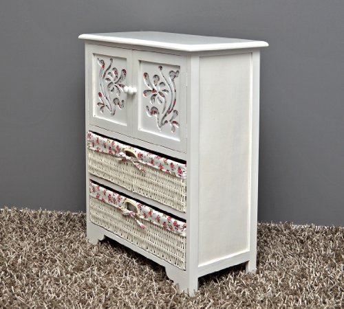 Country House Dresser disimpegno mobiletto del bagno 60 x 73 cm Mensola credenza con legno decorazione intaglio - 4