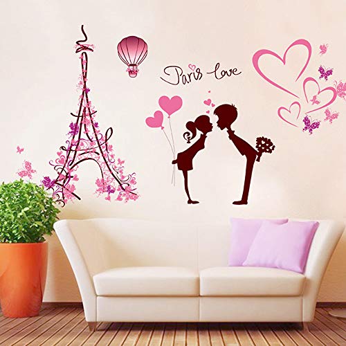 ODJOY-FAN Pittura Impermeabile Decorazione Adesivo da Parete New Flower Fairy Adesivi Fai Te Piccoli Angelo Fata Pareti del Soggiorno della Camera Letto-Parete Removibile Muro Decorazioni - 2