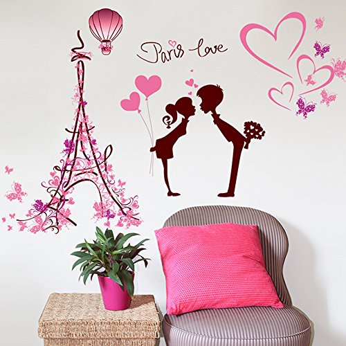 ODJOY-FAN Pittura Impermeabile Decorazione Adesivo da Parete New Flower Fairy Adesivi Fai Te Piccoli Angelo Fata Pareti del Soggiorno della Camera Letto-Parete Removibile Muro Decorazioni - 6