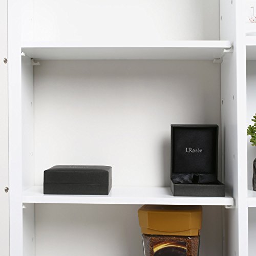 HOMFA Stile Rustico Armadietto Arredo Specchio a Parete, Mobiletto in Legno da Muro, Cremagliera Scaffale Cucina/Bagno e Decoazione Salotto Bianco con Specchio - 8