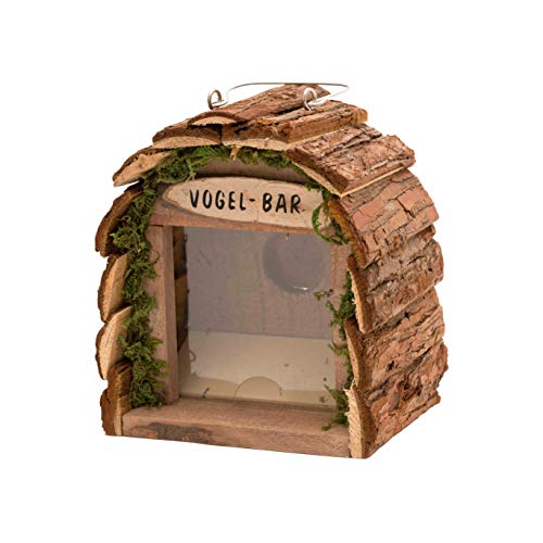 Gardigo Mangiatoia per Uccelli | Stazione per Alimentazione in Legno naturale | Ideale per decorazione giardino - 2