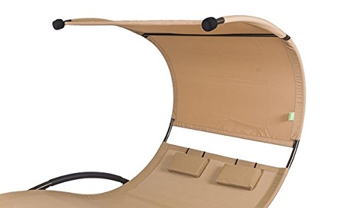 Enrico Coveri Dondolo da Giardino Curvo Acciaio e Poliestere Beige - 2