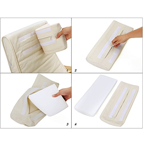 SONGMICS Poltrona Dondolo Sedia a Dondolo con Poggia Gambe di Angolo Regolabile a 5 Gradi Carico Massimo 150 kg Beige LYY10M - 6