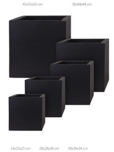 Pflanzwerk® Fioriera Vaso per Fiori Portavaso Antracite 23x23x23cm *Resistente al Gelo* *Protezione UV* *Europea di qualità* - 5