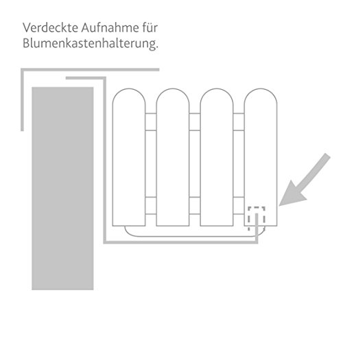 Emsa Landhaus Fioriera, Bianco, 100x20x16 cm - 4