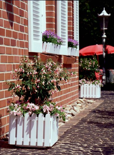Emsa Landhaus Fioriera, Bianco, 100x20x16 cm - 7