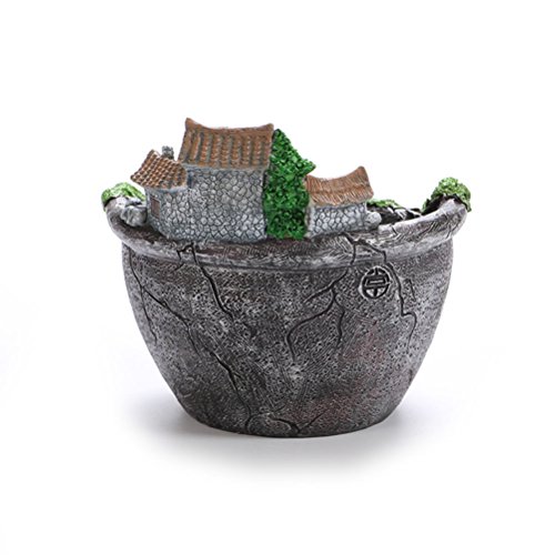 OUNONA Vasi di fiore pianta Fata Vaso da giardino con dolci della casa (argento) - 4