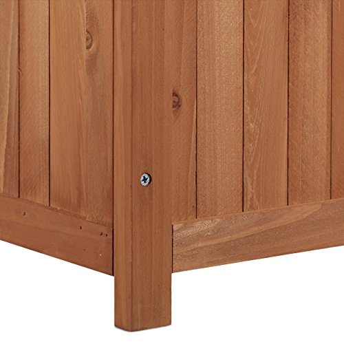 Relaxdays 10022924_59 Fioriera con Grigliato in Legno da Giardino Vaso per Piante Rampicanti 25 L con Griglia 150 cm Resistente Naturale - 5