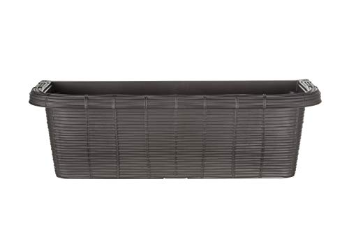 Bama Fioriera Rondine Paglia da balcone, Antracite, 60x20x18.5 cm - 2