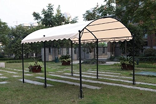 GAZEBO TUNNEL 3X4 TELO ECRU FERRO MACCHINA ANTISOLE GIARDINO NUOVO - 2