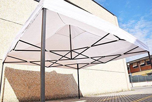 SNODEC Gazebo RAPIDO RICHIUDIBILE 3X3 M Pieghevole A Fisarmonica Mercato TENDONE con Laterali - 4