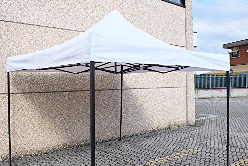 SNODEC Gazebo RAPIDO RICHIUDIBILE 3X3 M Pieghevole A Fisarmonica Mercato TENDONE con Laterali - 5