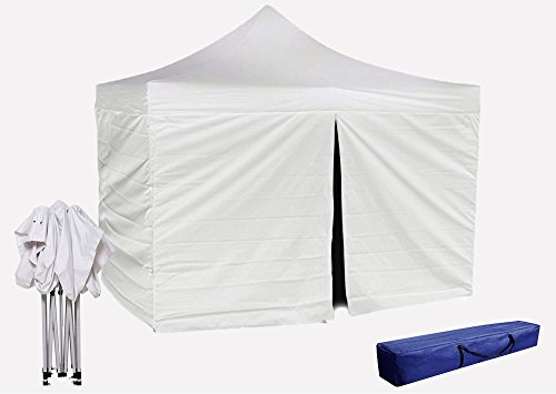 SNODEC Gazebo RAPIDO RICHIUDIBILE 3X3 M Pieghevole A Fisarmonica Mercato TENDONE con Laterali - 9