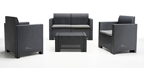 Bica 9067.4 Set Nebraska Salottino 4 Posti, Antracite, 281 x 155 x 79 cm - 3