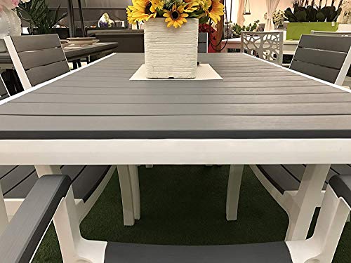 Set tavolo e 6 poltrone HARMONY in resina KETER con stampo finto legno - 4