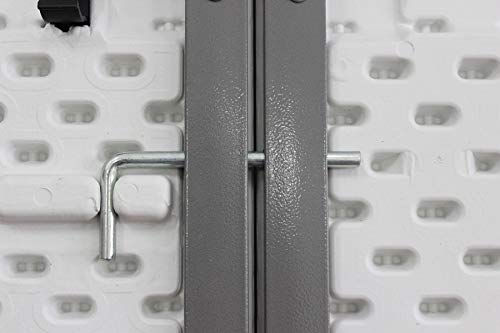 Todeco - Tavolo Portatile Pieghevole, Tavolo Trasportabile - Materiale: HDPE - Carico massimo: 100 kg - 180 x 76 cm, Bianco, Pieghevole a metà - 7
