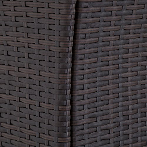 TecTake SET DI MOBILI DA GIARDINO POLI RATTAN ARREDAMENTO SET 8 SEDIE + TAVOLO - disponibile in diversi colori - (Mixed Marrone | no. 402040) - 7