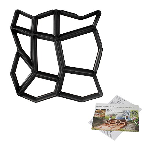 D.I.Y. pavimentazione di pietra Cemento Forma casseforme forma stampo plastica forma di stencil per calcestruzzo, pietra naturale cerotto, Ciottoli, Pavimentazione in pietra, Ampie piastre e Pavimentazione per giardino 42,5 x 42,5 x 4 cm - 7