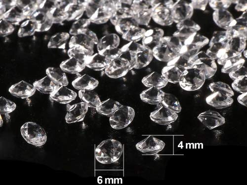 10000 Pezzi 6 mm Acrilico Trasparente Diamante Dispersione Festa di Nozze Matrimonio Cristallo Tavolo Coriandoli - 2