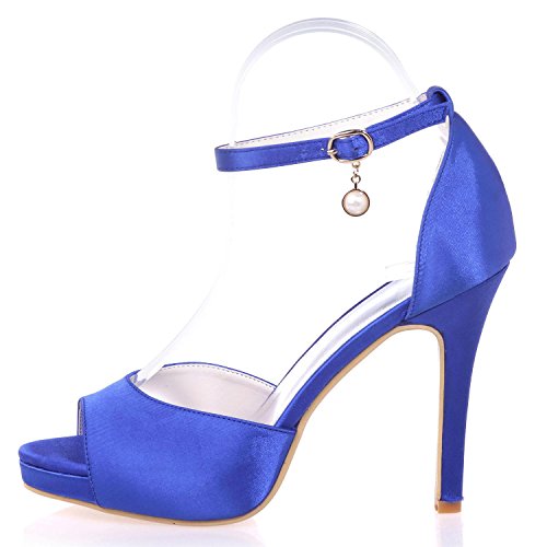 L@YC 5915-20 Scarpe da Sposa da Donna/Pendente Comfort/Peep Toe/Night Party & Casual Tacchi Alti/Multicolor, White, 39 - 5