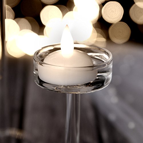 AGPtek 12 LED Candele galleggianti impermeabile Party floreale decorazione di nozze senza fiamma candela bianco caldo - 3